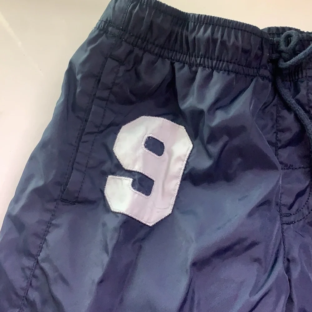 Gymboree #9 Navy Stripe leg lined windbreaker pants boy casual play 7